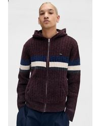 iets frans... - Plum Stripe Chenille Hoodie - Lyst