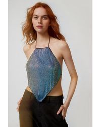 Urban Outfitters - Kaia Rhinestone Halter Top - Lyst