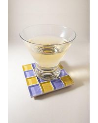 Subtle Studios - Checkered Glass Tile Coaster - Lyst