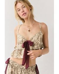 Out From Under - Sweet Nothings Tie-Front Bow Babydoll Tank Top - Lyst