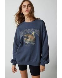 Urban Outfitters - Michigan Lake Huron Embroidered Pullover Sweatshirt - Lyst
