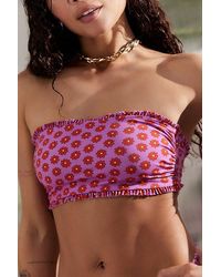 Out From Under - Bette Ruffle Bandeau Bikini Top - Lyst