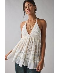 Kimchi Blue - Edith Ruffle Babydoll Tunic Halter Top - Lyst