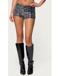 Edikted - Sequin Leopard Printed Micro Shorts - Lyst