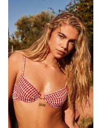 Out From Under - Gingham Underwired Bikini Top - Lyst