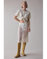 Vintage & ReMADE by UO - Remade By Uo Sheer Lace Midi Skirt - Lyst