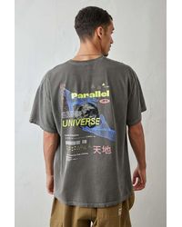 Urban Outfitters Uo - verwaschenes t-shirt parallel universe" - Grau