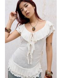 Urban Outfitters - Uo Bella Ruffle Top - Lyst