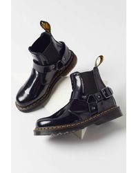 Dr. Martens Leather Buckle Boot Lazy Oaf in Black | Lyst