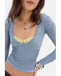 Out From Under - Textured Floral Top - Lyst