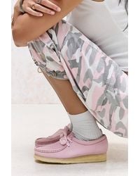 Clarks - Originals Baby Pink Wallabee Leather Shoes - Lyst