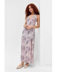 Urban Outfitters - Uo Halter Mesh Maxi Dress - Lyst