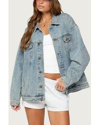 Edikted - Dalia Oversized Denim Jacket - Lyst