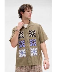 Ayker - Floral Applique Short Sleeve Shirt - Lyst