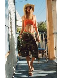 Urban Renewal - Remade Allover Bow Camo Slouchy Cut-Off Short - Lyst
