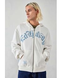 Ed Hardy - Uo Exclusive White Lion Zip-up Hoodie - Lyst