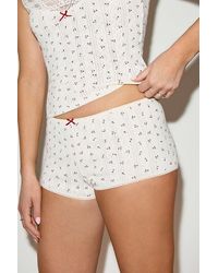 Out From Under - Cherry Pointelle Shorts - Lyst