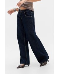 Motel - Dark Denim Low Rise Parallel Jeans - Lyst