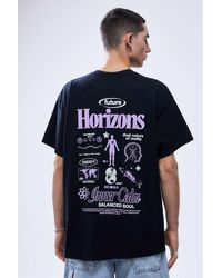 Urban Outfitters - Uo Black Future Horizons T-shirt - Lyst