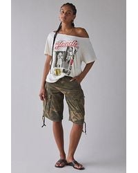Urban Outfitters - Rock Band Graphic Off-The-Shoulder Oversized Tee - Lyst