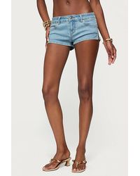 Edikted - Jagger Low Rise Denim Shorts - Lyst