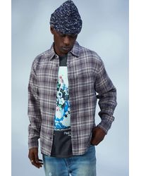 BDG Brushed Plaid Quilted Shirt Jacket 