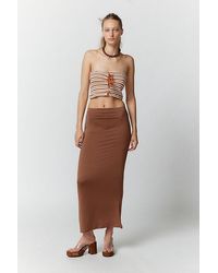 Urban Outfitters - Uo Dominique Minimal Maxi Skirt - Lyst