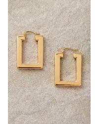 SEOL + GOLD - Seol + Gold Rectangle Creole Hoop Earrings - Lyst