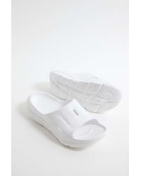 Hoka One One - Hoka Hoka White Ora Recovery Slide 3 Sandals - Lyst