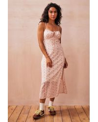 Daisy Street - Floral Midi Dress S At Urban Outfitters - Lyst