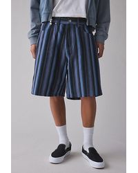 Obey - Beach Stripe Baggy Denim Short - Lyst