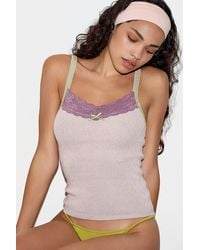 Out From Under - Lace Trim Pointelle Cami - Lyst