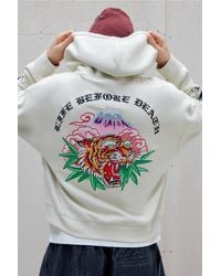 Ed Hardy - Uo Exclusive Stone Tiger Rose Hoodie - Lyst