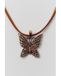 Urban Outfitters - Mariposa Leather Corded Necklace - Lyst