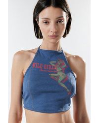 Silence + Noise - Wild Girls Cropped Halter Top - Lyst