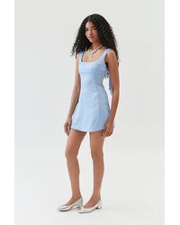 Urban Outfitters - Uo Bri Double Bow Satin Mini Dress - Lyst