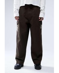 Ed Hardy - Uo Exclusive Washed Brown Cargo Pants - Lyst