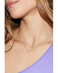 Urban Outfitters - Delicate Pearl Face Charm Necklace - Lyst