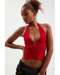 Silence + Noise - Silence + Noise Rhode Belted Halter Top - Lyst