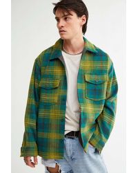 BDG Brushed Plaid Quilted Shirt Jacket 