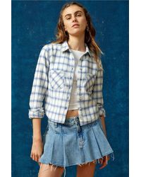 BDG - Dakota Cropped Flannel Button-down Shirt - Lyst