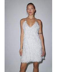 Glamorous - Iridescent Textured Mini Dress - Lyst