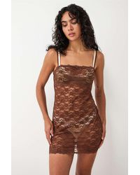 Out From Under - Stretch Lace Slip Dress - Lyst