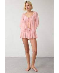 Out From Under - Sweet Like Honey Sheer Lace Trim 2-Piece Set Top - Lyst