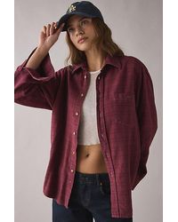 Vintage & ReMADE by UO - Remade By Uo Overdyed Oversized Flannel Shirt - Lyst