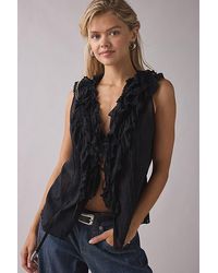 Kimchi Blue - Clara Cascading Ruffle Tie-Front Tank Top - Lyst