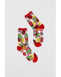 Sock Candy - Lucky Ladybug Sheer Sock - Lyst