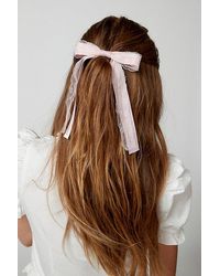 Urban Outfitters - Lace Satin Hair Bow Barrette - Lyst