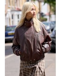 BDG - Fred Faux Leather Bomber Jacket - Lyst