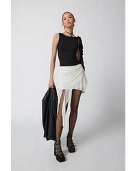 Urban Outfitters - Uo Charlie Mesh Asymmetrical Mini Skirt - Lyst